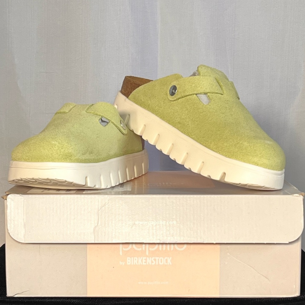 SOLD Birkenstock Boston Papillio Chunky Suede Clog